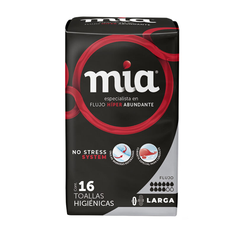 MIA TOALLA FEM FLUJO HIPERABUND 16 PZAS