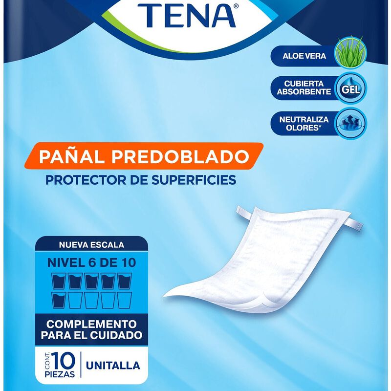 TENA PREDOBLADO UNITALLA  10 PZAS