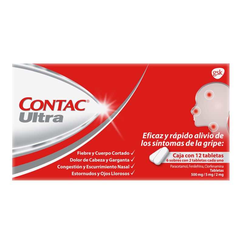 Contac Ultra 500mg 12 tabs 