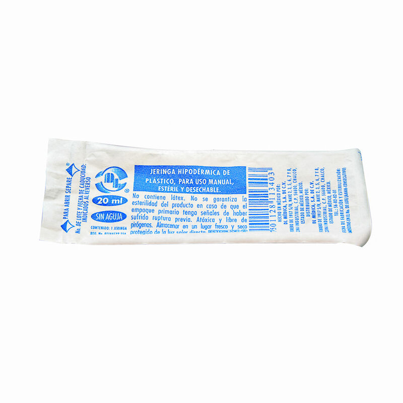 Jeringa Dl Deschable Sin Aguja 20Ml