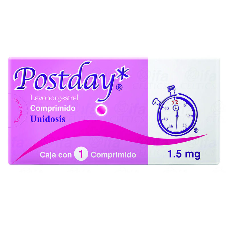 Postday Levonorgestrel 1.5mg Caja con 1 Comprimidos