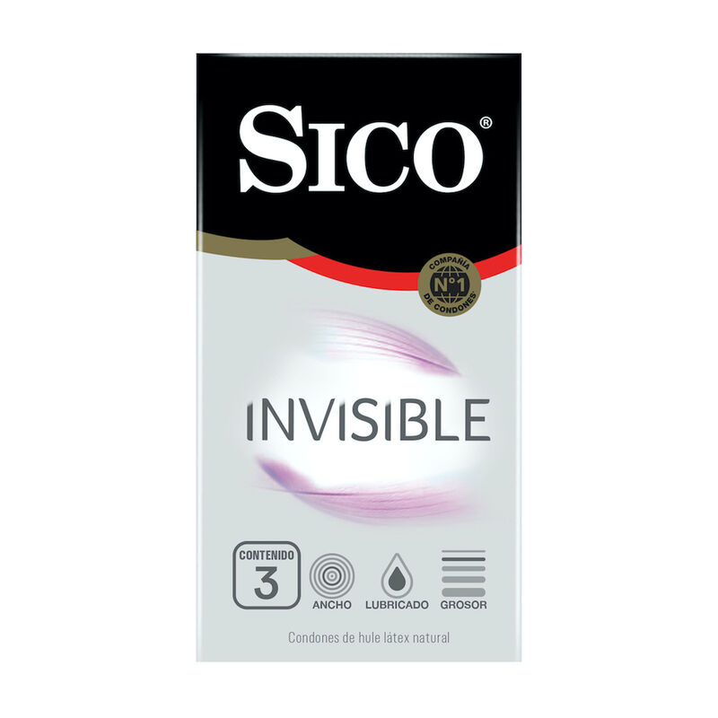 Condones Invisible 3 pzas 