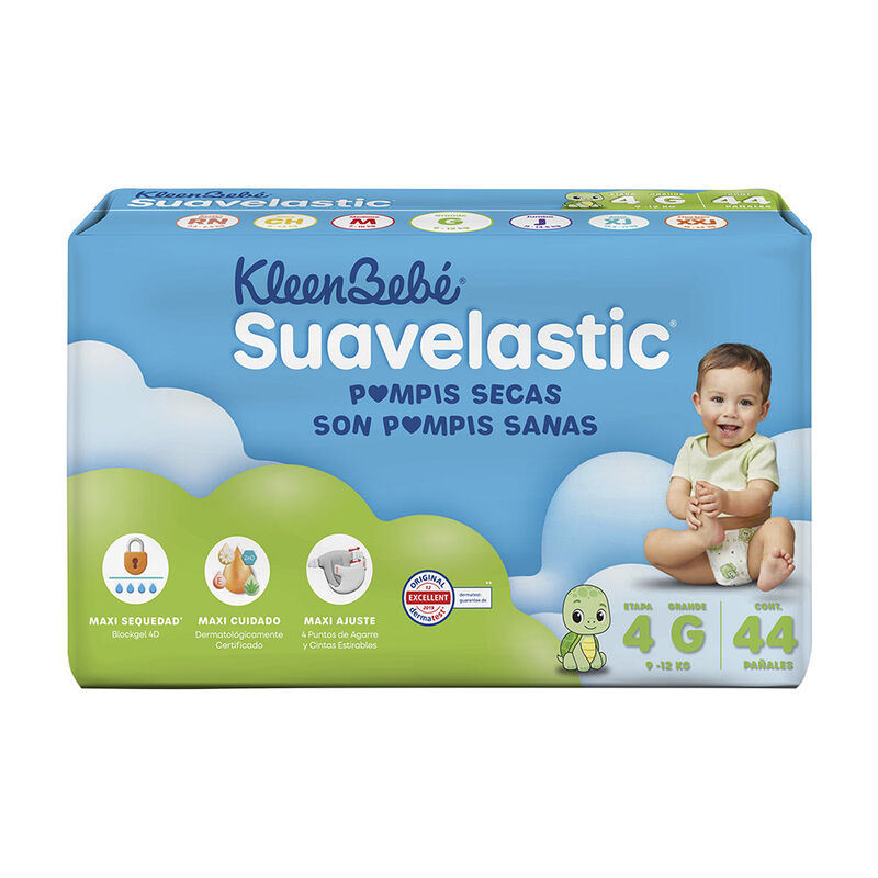 Kleenbebe Suavelastic Max Grande 44 Pza