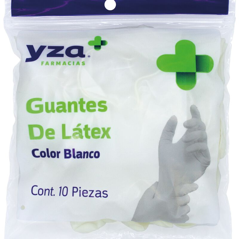 Yza Guantes De Latex Blancos 10 Pzas